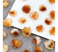 50pcs Flores Camellia Nail Art Set Art Supplies Round Nails Charms Consejos Accesorios Para Mujeres Acrílico Camellia Nail Charms