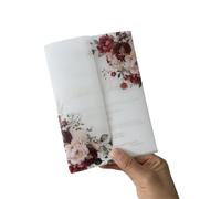 50Pcs Flower Vellum Wrap Suitable For A 5 X 7 Wedding Invitation para Invitaciones(Color4)