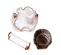 50pcs Hairnet Hair Net for Bun Invisible Elastic Mesh 20inch 50cm (Bulk Packing,Light Brown)