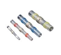 50pcs Heat Shrink Solder Sleeves Wire Crimp Butt Terminals Connectors With Box Waterproof Shrinkable Tube Cable Connector