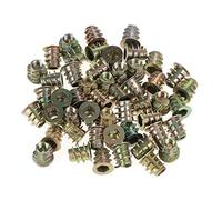 50Pcs Hexagonal Douille à Visser, M5 * 10mm Insert en Alliage de Zinc Hex de Meubles Inserts Filetés Inserts de Vis à Douille pour Meubles en Bois