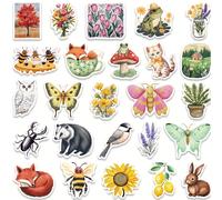 50pcs Ilustraciones Misteriosas Stickers Equipaje Skateboard Taza de Agua Calcomanías Dibujos Animados Animal Stickers Mariposas