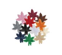 50pcs Iron On Patches For Clothing Maple Leaf Lot Bulk Embroidered Sew Mix Pack Parches Termoadhesivos Ropa Mochila Applique Diy(Y251380-12pcs)