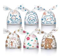 50pcs Kids Loot Bags Goodies Bag Birthday Party Goodies Bag Bunny Ear Goodie Candy Cookies Bag Door Gift Bag Door Gift Bag