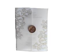 50Pcs Little Rose Vine Flower Vellum Wrap Suitable For A 5 X 7 Inch Wedding Invitation para Ofituria