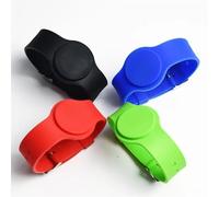 50pcs/Lot 13.56Mhz UID Changeable 1K S50 NFC Bracelet Wristband Chinese Magic Back Door Rewritable Card(Red)