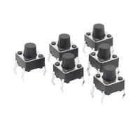 50pcs/lot 6x6x6.3MM 4PIN G89 Tactile Tact Push Button MicroSwitch Direct Plug-in Self-reset DIP