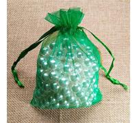 50pcs / lot 7 * 9 9 * 12 Venta al por mayor 9x12cm Bolsas de organza con cordón colorido Joyas Bolsas de embalaje de dulces Bolsas de regalo de fiesta de cumpleaños-verde, 25x35 cm, 25 piezas