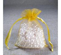 50pcs / lot 7 * 9 9 * 12 Venta al por mayor 9x12cm Bolsas de organza con cordón colorido Joyas Bolsas de embalaje de dulces Bolsas de regalo de fiesta de cumpleaños-gold, 25x35cm, 25pcs