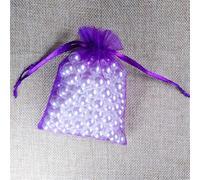50pcs / lot 7 * 9 9 * 12 Venta al por mayor 9x12cm Bolsas de organza con cordón de colores Bolsas de embalaje de dulces de joyería Bolsas de regalo de fiesta de cumpleaños-morado oscuro, 7x9cm, 25pcs