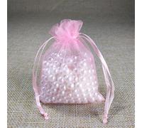 50pcs / lot 7 * 9 9 * 12 Venta al por mayor 9x12cm Bolsas de organza con cordón de colores Bolsas de embalaje de dulces de joyería Bolsas de regalo de fiesta de cumpleaños-rosa, 25x35cm, 25pcs