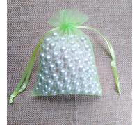 50pcs / lot 7 * 9 9 * 12 Venta al por mayor 9x12cm Bolsas de organza con cordón de colores Bolsas de embalaje de dulces de joyería Bolsas de regalo de fiesta de cumpleaños-verde claro, 7x9cm, 25pcs