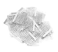 50pcs/lot Bridal Hairpins Hair Combs Accesorio Pelo Alambre For Wedding Pins Charm Accessories(10 teeth Silver)