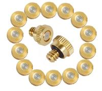 50pcs Low Pressure Water ister Nozzle for Outdoor Cooling isting System, Brass isting Nozzle 10/24 UNC Fog Nozzles for Outdoor Cooling isting System, Dust Removal (Size:0.9mm)