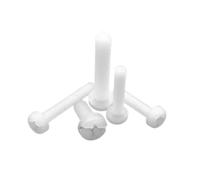 50pcs M2 M2.5 M3 M4 Black White Nylon Plastic Pan Head Cross Round Screw Bolt length 5mm-25mm(Bianco,12mm,M3 50pcs)