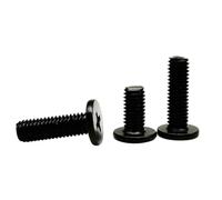 50pcs M2-M4 Mini Small Ultrathin Wafer Flat Head Screw Bolt for Laptop Notebook Phone Glasses(Black,7MM_M3)