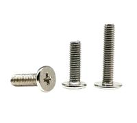 50pcs M2-M4 Mini Small Ultrathin Wafer Flat Head Screw Bolt for Laptop Notebook Phone Glasses(Silver,10MM_M2.5)