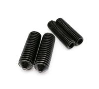 50pcs M3 M4 M5 M6 M8 DIN914 304 Stainless Black Grade 12.9 Steel Hex Hexagon Socket Tapered End Grub Bolt Cone Point Set Screw(12.9 class steel,5MM_50PCS M3)