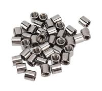 50Pcs M8x1.25 Coupling Nut, Stainless Steel Round Rod Connector, 304 SS Female Thread Coupling Nut for Indoor Outdoor Mechanical and Pipeline Maintenance, L12mm