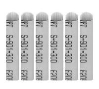 50pcs microblading cuchillas de maquillaje permanente agujas de tatuaje de cejas en forma de u 14 pines ( )