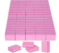 50Pcs Mini Bloques de Pulido de Uñas, Limas de Uñas, Limas de Esponja Doble Cara con Grano 100/180, Bloques de Pulido Desechables Profesionales para Preparación de Manicura para Uñas Acrílicas