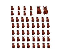 50PCS Mini Jungle Animals Figurines Resin Tiny Animal Miniatures Wild Animal Miniature Garden Acces JN