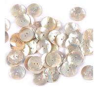 50Pcs Natural Mother Of Pearl Shell Decorative Buttons For Scrapbooking Sewing DIY Crafts Handwork Accessories Home Decoration(Thickened up,9mm)