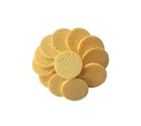 50pcs Natural Wood Pulp Sponge Cellulose Compress Cosmetic Puff Facial Washing Sponge Face Care Cleansing Makeup Remover Tools(Round,Skin Color)