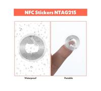 50Pcs NFC Ntag215 Nfc Label Sticker 13.56MHz ISO14443A NTAG 215 Sticker Ntag 215 NFC Tags RFID Tag Universal Lable