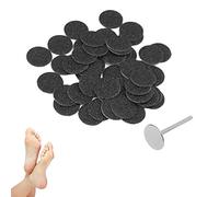 50pcs Papel de Vidrio Disolvente de Callos Eléctricos, Accesorio de Reemplazo de Herramienta de Pedicura de Discos con Eje(φ15mm)