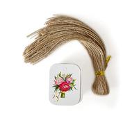 50pcs Paper Gift Tags Flower Hang Tags with Gift Box Paper Cards Diy Label Handmade Garment Tags