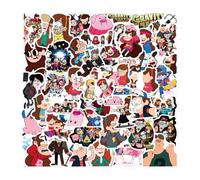 50pcs Pegatinas Anime,Cartoon Stickers Infantiles,Pegatinas Impermeables de Vinilo,Para Laptop Skateboard DIY Scrapbook Equipaje,Pegatinas de Dibujos Animados para Niños y Adolescentes,06