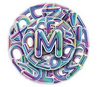 50PCS Pegatinas de Número de Letras,Pegatinas para Ordenador Portatil Agenda Laptop Skate Botella Agua Guitarras Maletas equipajes Coches y Bicicletas,Numeric letters Impermeable Vinilo Stickers