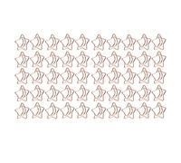 50Pcs Pentagram Paperclips Electroplating Process Fadeless Cute Shaped Mini Rose Gold Paper Clips for Office Home School
