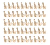 50Pcs Piggyback Spade Connectors, 3 Way Adapter Dual Male to Single Female Brass Quick Splice Spade Terminal Connectors Piggyback Crimp Terminals Assortment Kit (Gold)