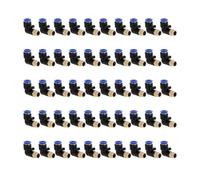 50Pcs PL6-02 PL8-02 Pneumatic Fitting Tube Connector Fittings Air Quick Water Pipe Push in Hose Quick Couping(6mm OD Hose,M5)