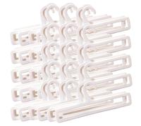 50Pcs Plastic Hangers, Practical Space-Saving White Clothes Hangers, Reusable Multifunctional Thin for Storing Scarves Belts Ties Towels Shawls
