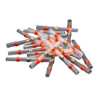 50pcs Seal Heat Shrink Butt Wire Connectors Terminals AWG22-18 Red Solder Sleeve Waterproof