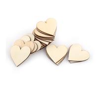 50PCS Small Wooden Blank Heart for Crafting,Unfinished Blank Wooden Heart Shaped Slices Discs for Card Making,Embellishments,Scrap Booking,Decoupage,Sign Making(40mm/1.57) (40mm)