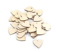 50PCS Small Wooden Blank Heart for Crafting,Unfinished Blank Wooden Heart Shaped Slices Discs for Card Making,Embellishments,Scrap Booking,Decoupage,Sign Making(40mm/1.57) (30mm)