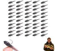 50pcs Soft Tadpole Bait with Hooks,Floating Soft Lures,Tadpole Shaped Lures with Hooks,Artificial Fish Bait Floating Action,Realistic Tadpole Fly Fishing Baits,Freshwater and Saltwater Fishin(B)