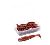 50pcs suave Gusano cebo atraer a la pesca de roca de 35mm de silicona 0,7 g criba el gusano atraer a la pesca de los trastos