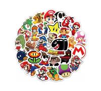 50pcs Super Mario Bros Stickers for Kids and Teens, Cool Cartoon Game Stickers for Laptop Water Bottle Phone Luggage Skateboard(Super Mari)
