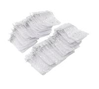50PCS Transparente Geschenktaschen mit Sternmuster und Zugband - Perfekt für Hochzeit und Kirche (Plata)