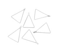 50pcs triángulo de plata hipoalergénico rebordear aro enlace componente para pendientes joyería fabricación CF130-3