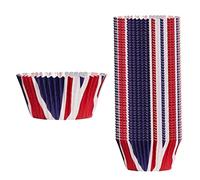 50pcs Union Cupcake Cases, Party Mini Muffin Muffin Cupcake Case King Charles III Cases de coronación Decoración para el rey Charles La tercera fiesta callejera...