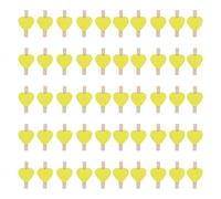 50Pcs Wood Clothes Pegs Photo Pins Set for Arts Crafts Hanging Pictures Heart Shape Pegs Photo Display Clips DIY Craft Clips