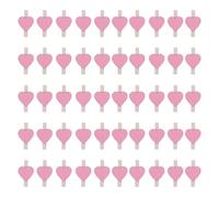 50Pcs Wood Clothes Pegs Photo Pins Set for Arts Crafts Hanging Pictures Heart Shape Pegs Photo Display Clips DIY Craft Clips