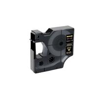50PK 45013 Cintas de etiquetas 12 mm Negro sobre blanco, Compatible con Dymo D1 Compatible impresora LabelManager 160 280 220P(Gold on Black)
