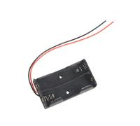 50Pzs Caja Estuche Sostenedor de 2 x 1.5V AA Bateria Negro con Plomo Alambre